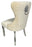 Mayfair Ivory Chair (Lion Knocker/Chrome Legs)