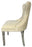 Mayfair Ivory Chair (Lion Knocker/Chrome Legs)