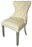 Mayfair Ivory Chair (Lion Knocker/Chrome Legs)