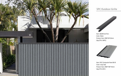 Wall Panel 88B - Grey Oak - Outdoor - 290cm - (1 pack / 6pcs)