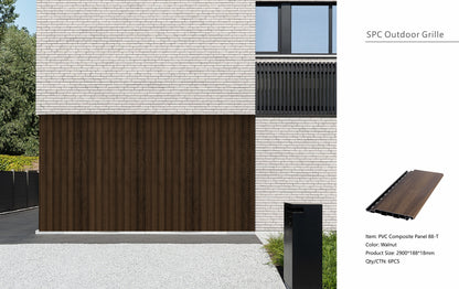 Wall Panel 88T - Walnut - Outdoor - 290cm - (1 pack / 6pcs)