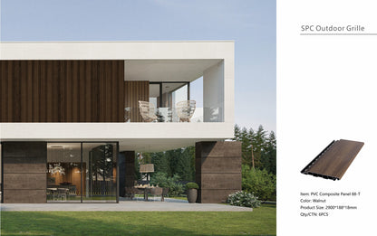 Wall Panel 88T - Walnut - Outdoor - 290cm - (1 pack / 6pcs)