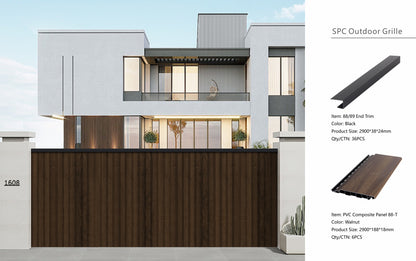 Wall Panel 88T - Walnut - Outdoor - 290cm - (1 pack / 6pcs)