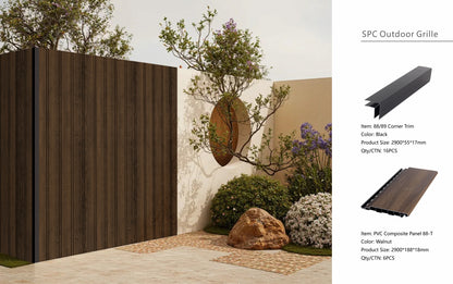 Wall Panel 88T - Walnut - Outdoor - 290cm - (1 pack / 6pcs)