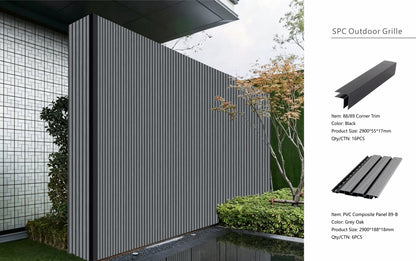 Wall Panel 89B - Grey Oak - Outdoor - 290cm - (1 pack / 6pcs)