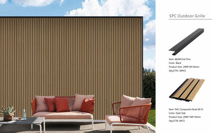 Wall Panel 89D - Dark Oak - Outdoor - 290cm - (1 pack / 6pcs)