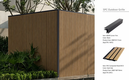 Wall Panel 89D - Dark Oak - Outdoor - 290cm - (1 pack / 6pcs)