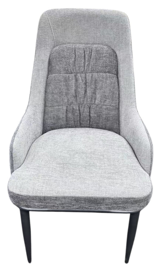 Palma Mix Grey Fabric Chair (Black Legs)