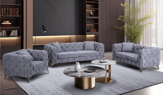 Paris Grey 3 Seater Sofa