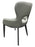 Marbella PU Grey Chair (Black Legs)