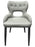 Marbella PU Grey Chair (Black Legs)
