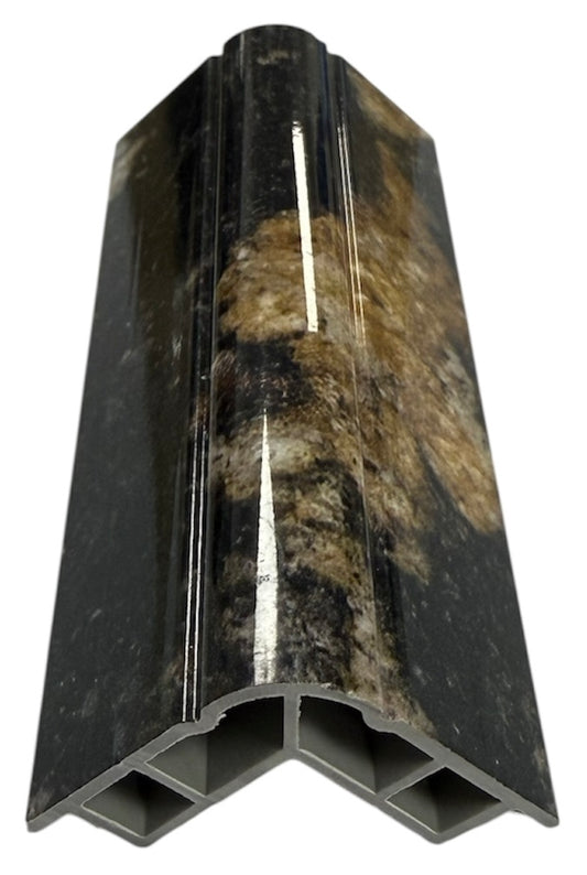 PVC Corner Strip - C Gold and Black Marble - WP 11 - 240cm - (1 pack / 4pcs)
