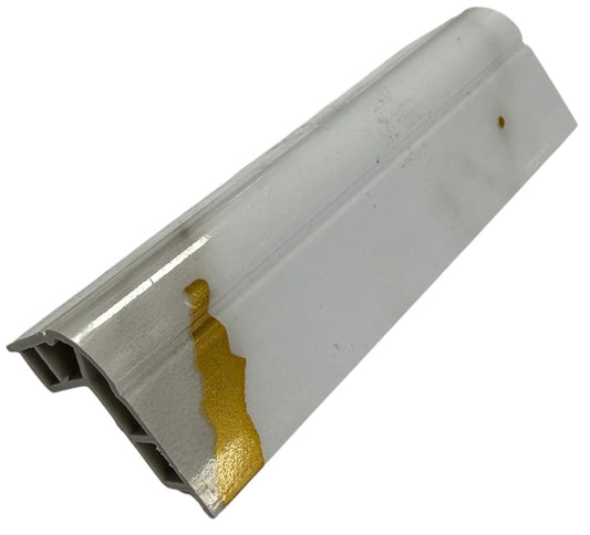 PVC Corner Strip - D Gold and White Marble - WP 07/11 - 240cm - (1 pack / 4pcs)