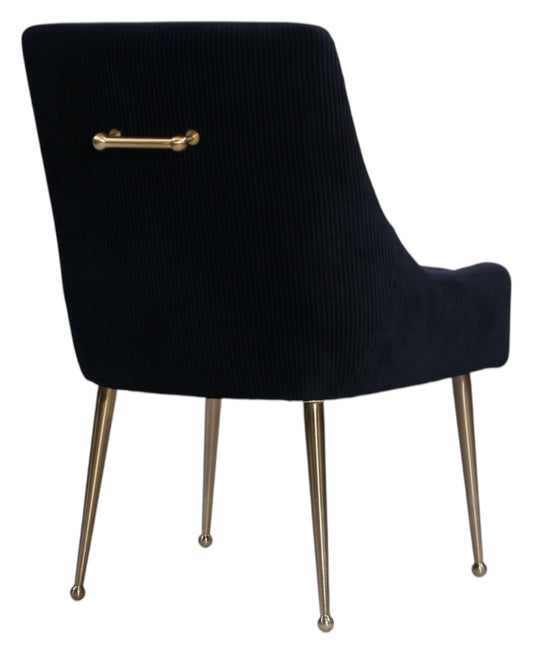 G-Milan Black Chair (Gold Legs)
