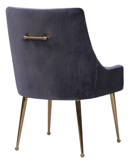 G-Milan Dark Grey Chair (Gold Legs)