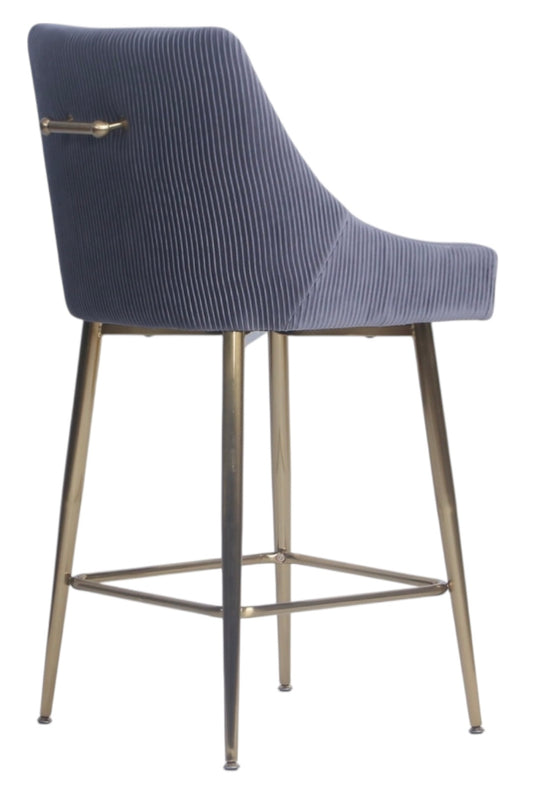 G-Milan Dark Grey Stool (Gold Legs)