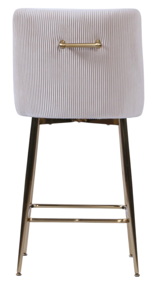 G-Milan Ivory Stool (Gold Legs)