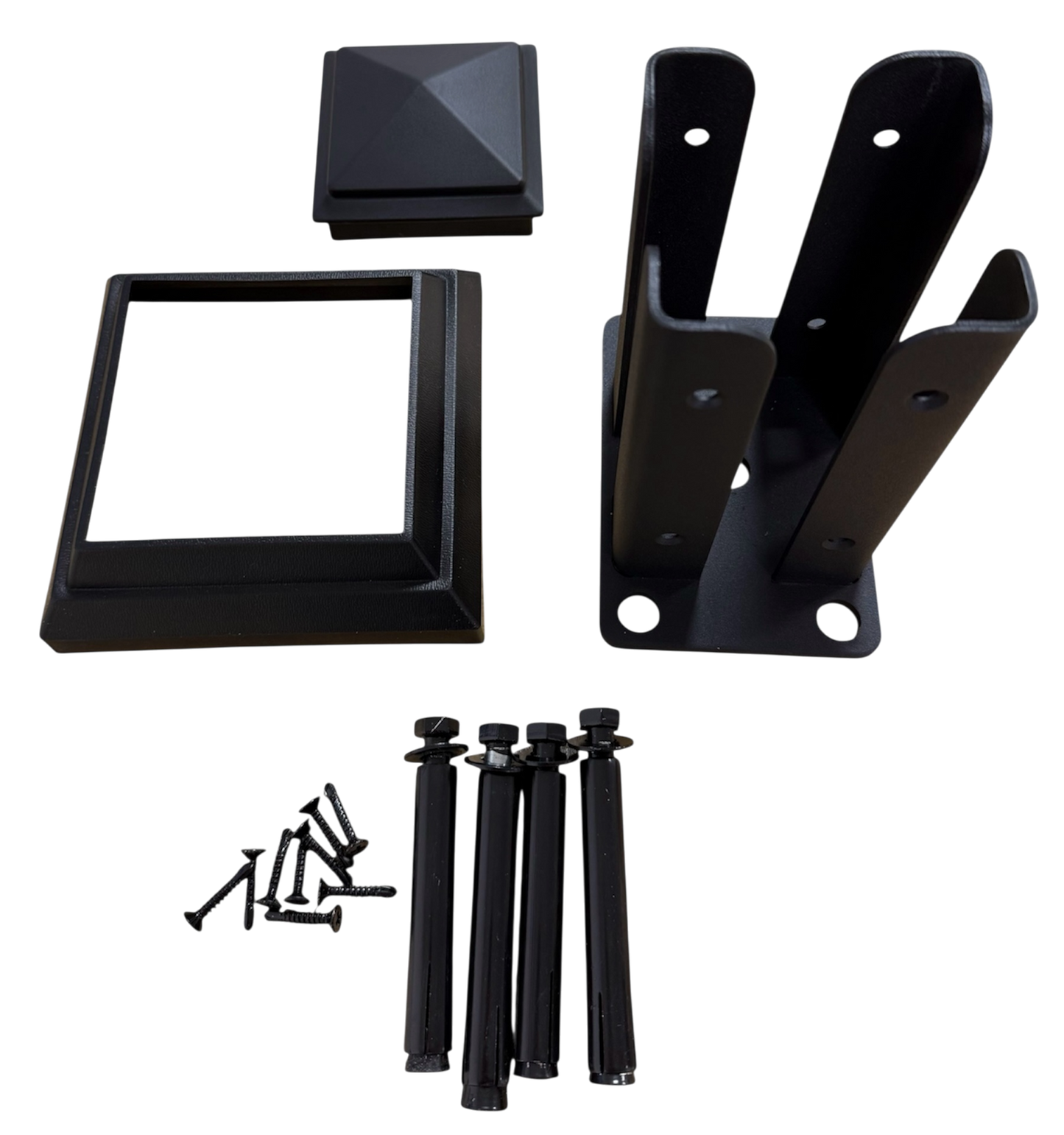 Fence Post Fitting Kit - Black (1 Carton / 4 Sets)