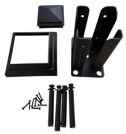Fence Post Fitting Kit - Black (1 Carton / 4 Sets)