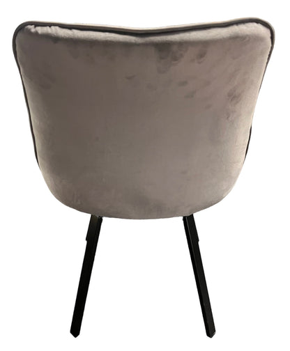 Roco 360º Dark Grey Chair (Black Legs)