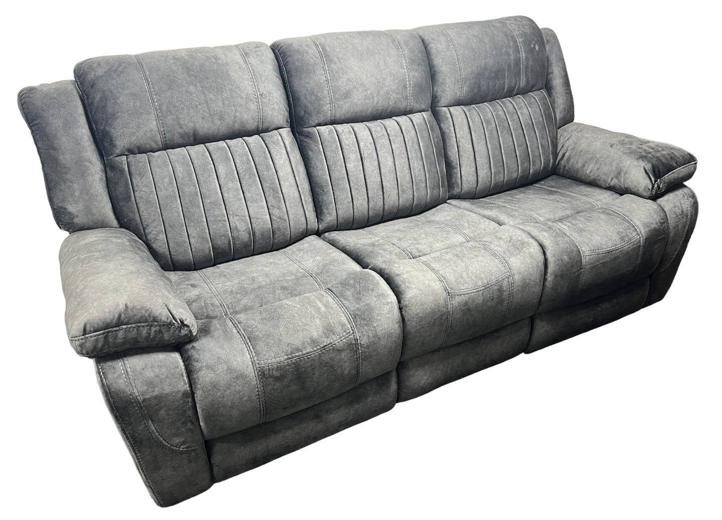 Rose Charcoal 3 Seater E-Recliner Sofa