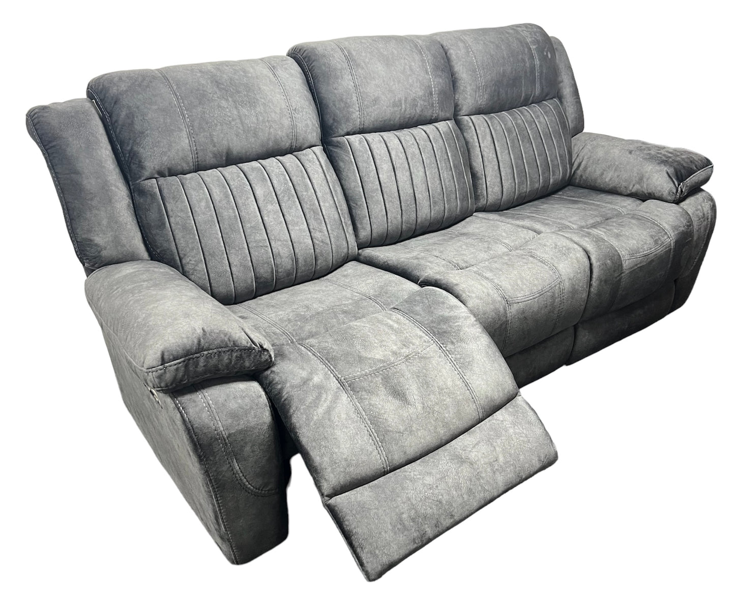 Rose Charcoal 3 Seater E-Recliner Sofa