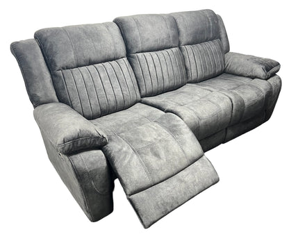 Rose Charcoal 3 Seater E-Recliner Sofa