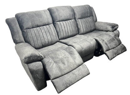 Rose Charcoal 3 Seater E-Recliner Sofa