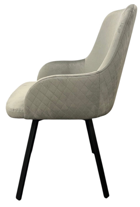 Rose 180º Dark Grey Chair (Black Legs)