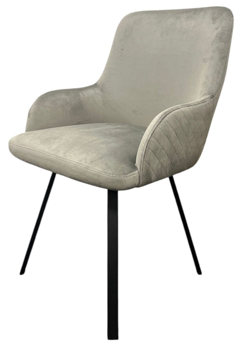 Rose 180º Dark Grey Chair (Black Legs)