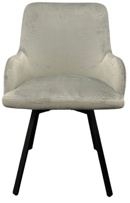 Rose 180º Dark Grey Chair (Black Legs)