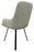 Rose 180º PU Light Grey Chair (Black Legs)