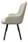 Rose 180º PU Light Grey Chair (Black Legs)