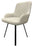 Rose 180º PU Light Grey Chair (Black Legs)