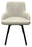 Rose 180º PU Light Grey Chair (Black Legs)