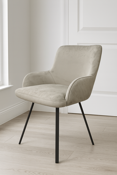 Rose 180º Dark Grey Chair (Black Legs)