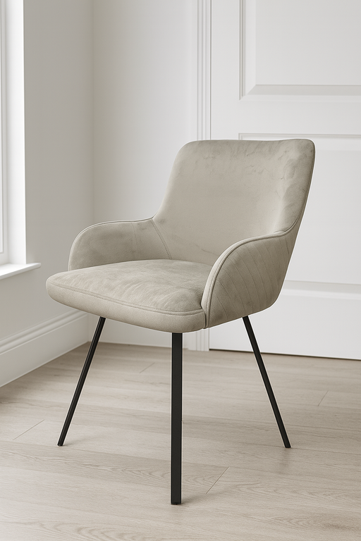 Rose 180º Dark Grey Chair (Black Legs)