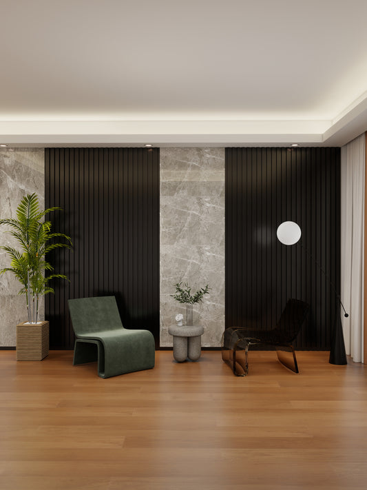 Wall Panel 81E - Black - Seamless - 240cm - (1 pack / 16pcs)