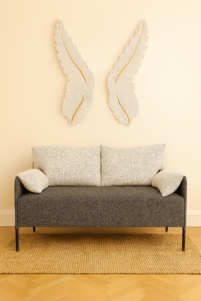 Roma Sofa -2 Seater Grey & Cream Mixed