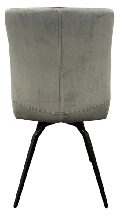 Siena 180º Dark Grey Chair (Black Legs)