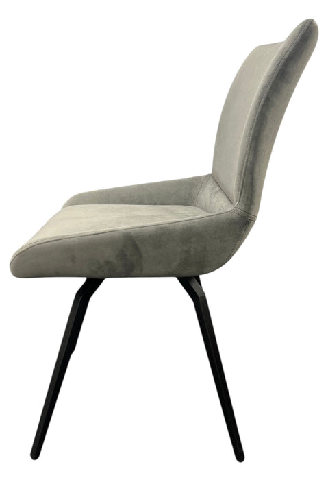 Siena 180º Dark Grey Chair (Black Legs)