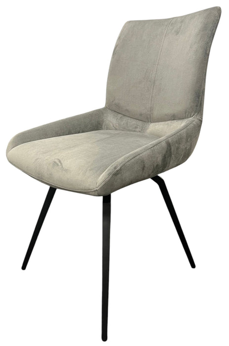 Siena 180º Dark Grey Chair (Black Legs)