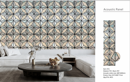 Wall Panel 010A - Antique Metallic Grey - Acoustic - 240cm - (1 pack / 4pcs)