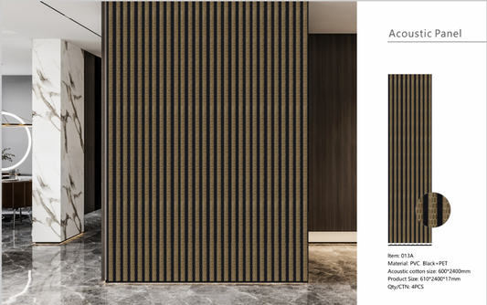 Wall Panel 013B - PS Gold and Brown - Acoustic - 240cm - (1 pack / 4pcs)