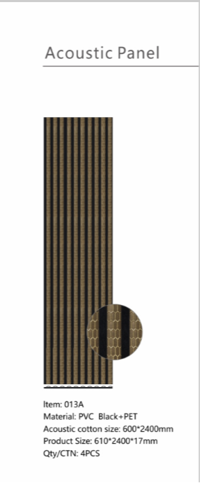 Wall Panel 013B / PS G-Brown (Acoustic) - 1 pack(4pcs)