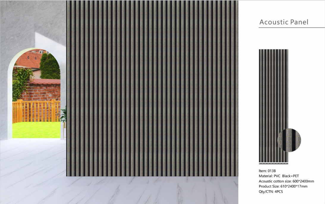 Wall Panel 013A / PS G-Grey   (Acoustic) - 1 pack(4pcs)