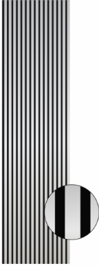 Wall Panel 01S - Shiny Silver - Acoustic - 240cm - (1 pack / 4pcs)