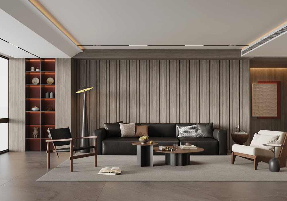 Wall Panel 63B - Grey - PVC - 240cm - (1 pack / 8pcs)