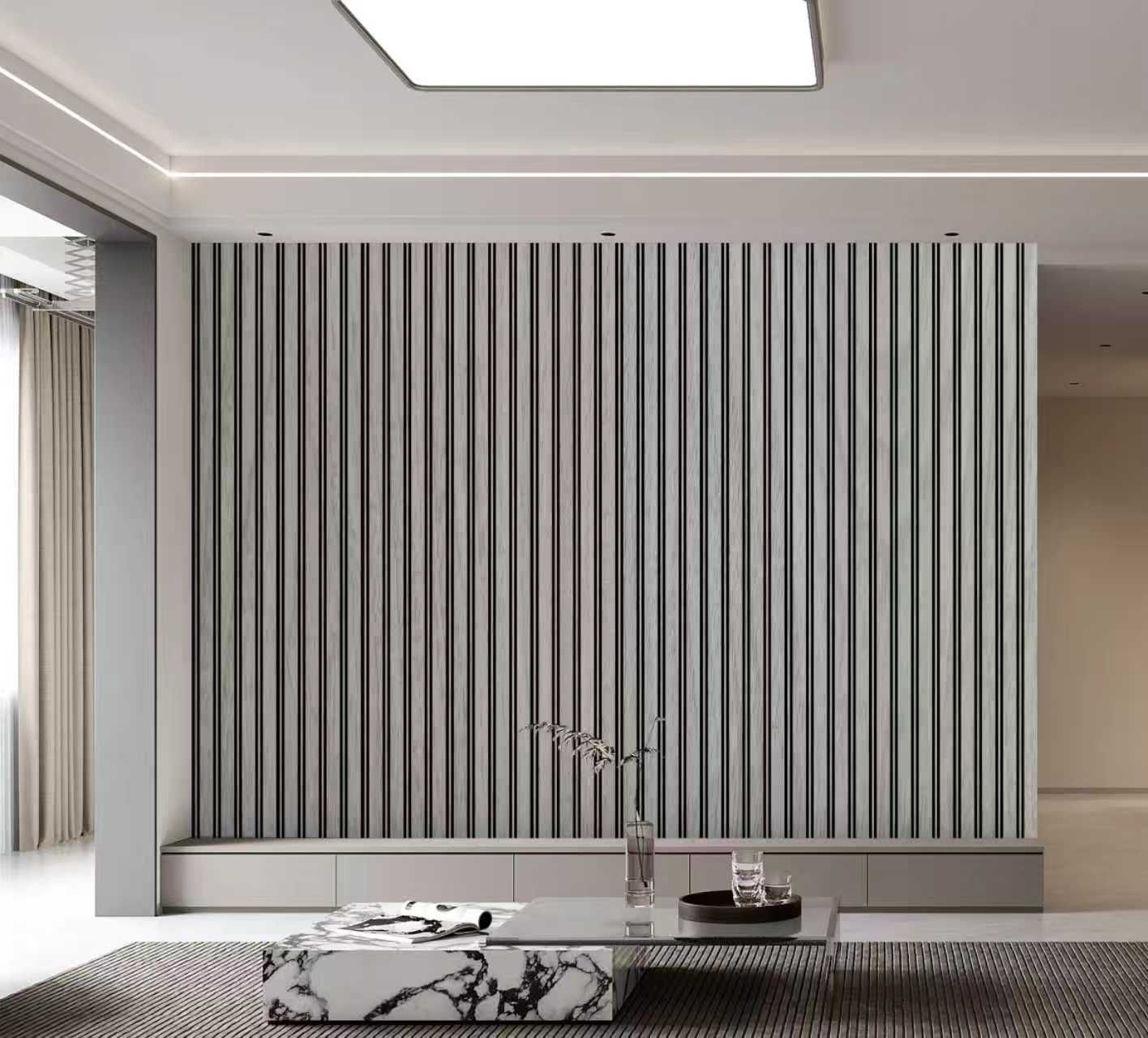 Wall Panel 64B - Grey - PVC - 240cm - (1 pack / 8pcs)