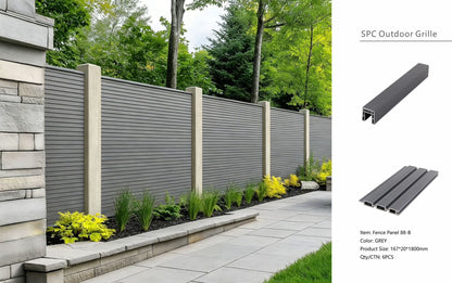 Fencing 88B - Grey Oak - Outdoor - 180cm (1 Pack / 6pcs)